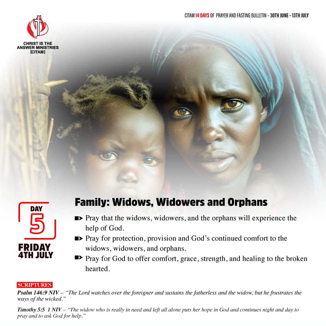 Day 5 of 14 Days of Prayer &amp; Fasting