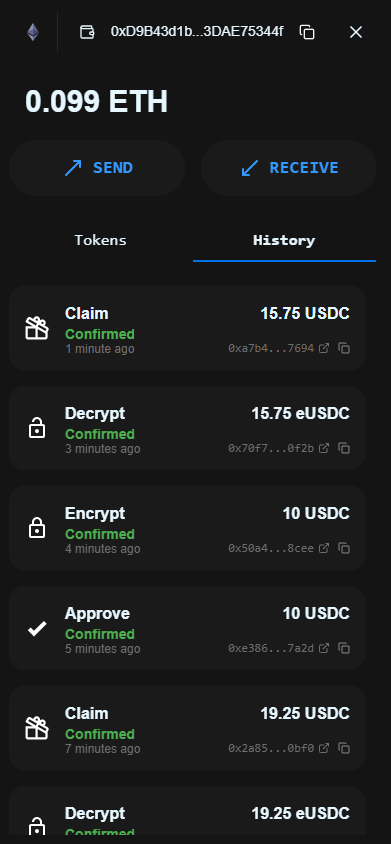 0xTokyo3's tweet photo. @RedactMoney  on testnet is 🔥

Clean design, snappy txs, and powered by real FHE magic from @fhenix. Private DeFi is finally here, and it feels good. 
Can’t wait to see more from this team. 

#FHE  #RedactMoney https://t.co/pbV0l0hIt2