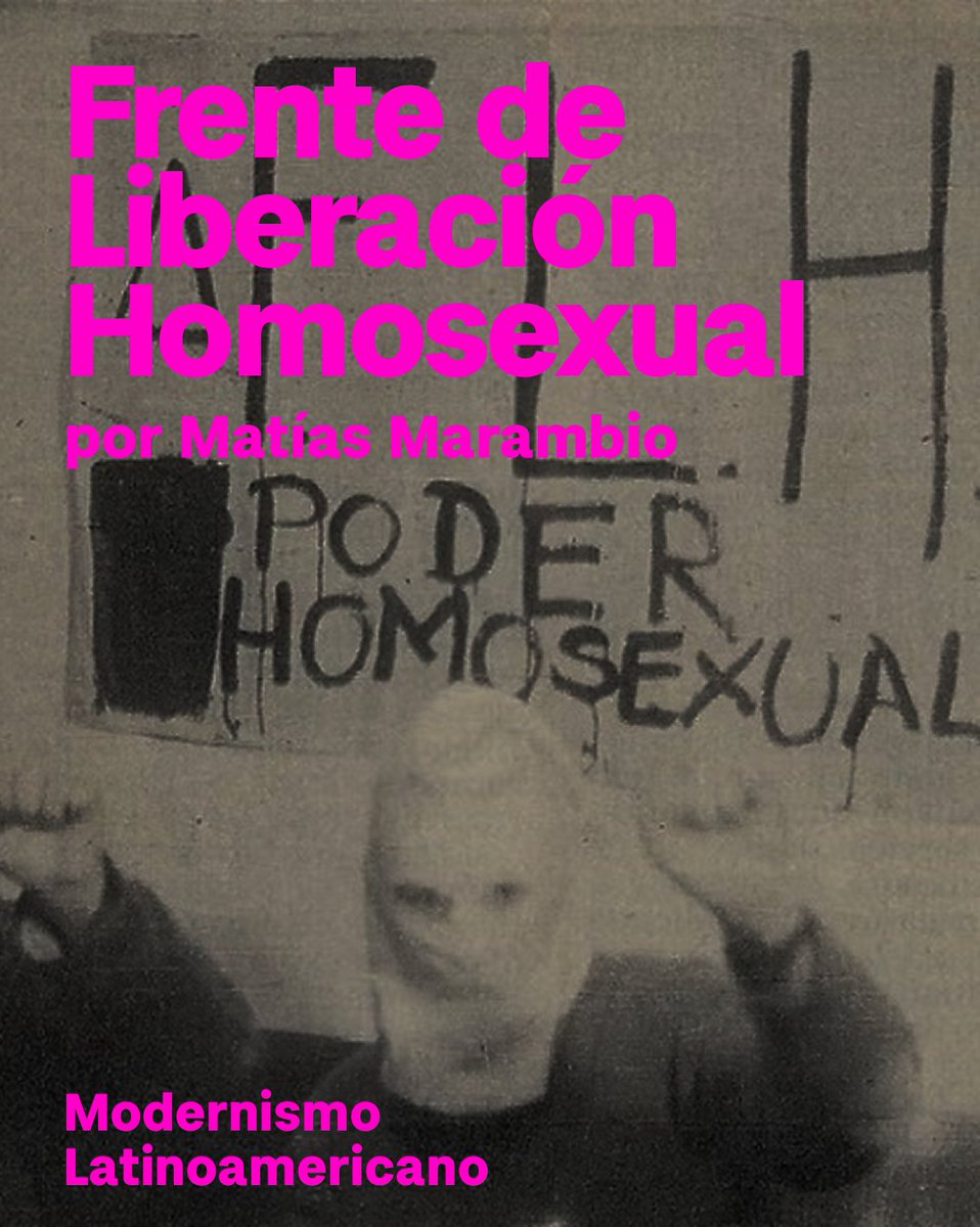 Modernismolat's tweet image. El Frente de Liberación Homosexual (FLH) se formó en Argentina en 1971, y hasta 1976 agrupó a diversas organizaciones y colectivos LGTBQ+
Te invitamos a leer el texto completo de Matías Marambio en:
modernismolatinoamericano.org/frente-de-libe…
Agradecemos a CeDInCI-Sexo y Revolución por las imágenes.