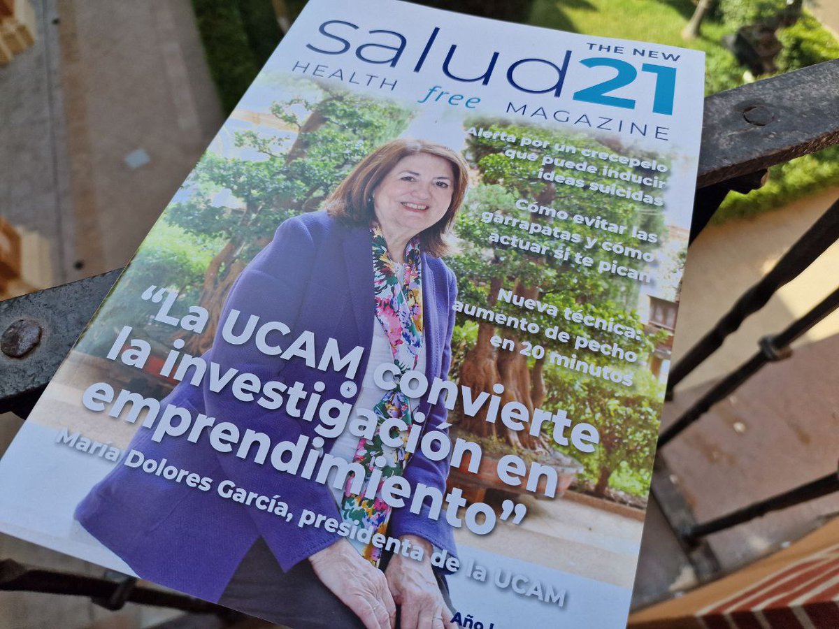 📢 María Dolores García, presidenta de la UCAM, protagoniza la portada del nuevo número de <a href="/Salud_21/">The New Salud21</a>
✅ En su interior puedes leer una amplia entrevista sobre el presente y el futuro de nuestra universidad.

🔹 Formato digital: salud21murcia.es/revista/junio-…
