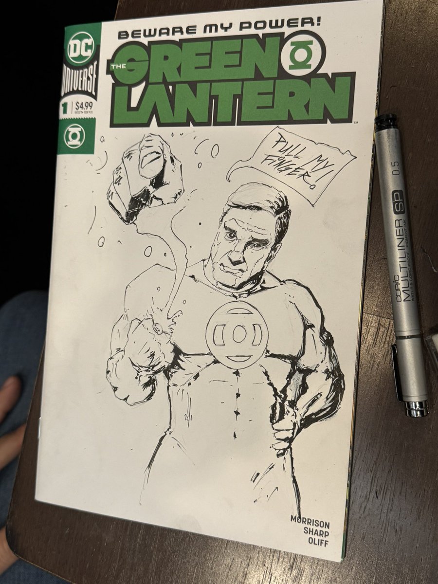 DrewDrewThis1's tweet image. Commission #2 of the weekend! Excited to do my first ever blank cover! Leslie Nielsen as the Green Lantern!

#crypticon #crypticonkc #comicartist #comictok #greenlantern #artisttok