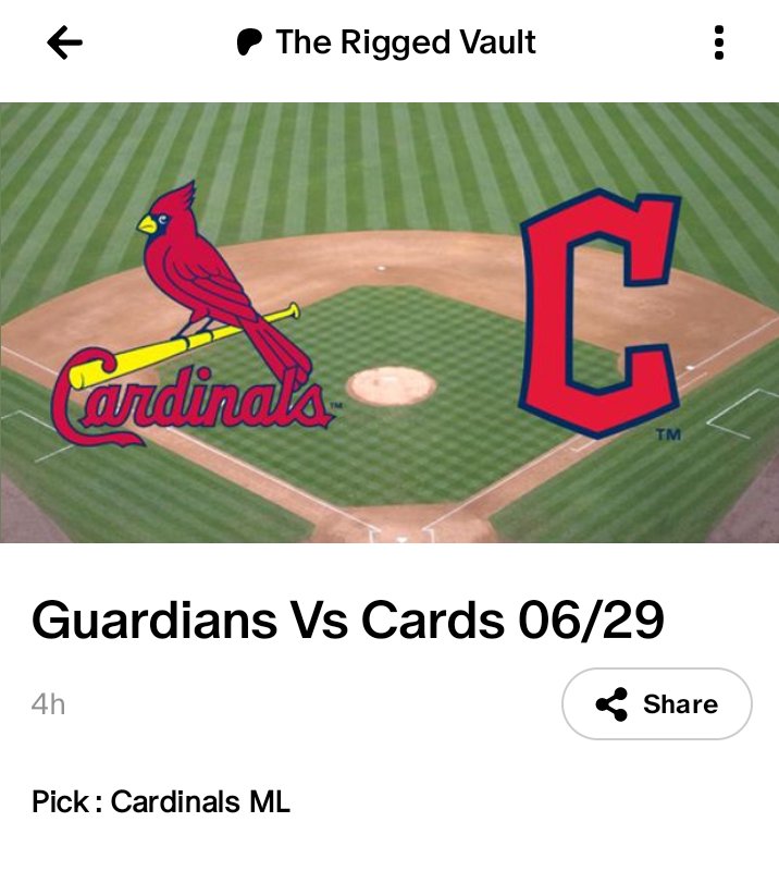 JeremyGree50973's tweet photo. I ❤️ Breakfast 🥞🍳
Cardinals ML (-120) ✅
Vault now 17–5 🚀

#PatternWarfare ♾️ #MLB #VegasScript #GamblingTwitter https://t.co/PxtyWmugkz