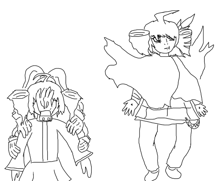 CreeperOfSteam's tweet image. doodle I prolly won&apos;t finish. 
Kasane Teto as Tomura Shigaraki 
UTAU + pre-AFO 
SV + post-AFO
just doodling the hands burnt me out lol
#kasaneteto #SynthesizerV #ShigarakiTomura #MyHeroAcademy #重音テト #死柄木弔