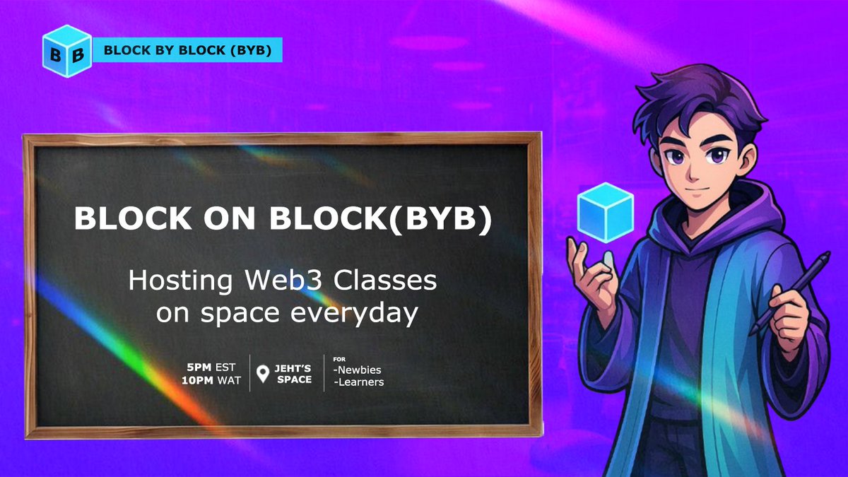 visual_jeht's tweet image. I was limited and ignorant of so many things when I joined the web3 spaces and it affected me a lot because I was onboard to just offer my graphics skills to make some money.
Web3 is knowledge dependent!,
We are having web3 classes in depth starting tomorrow
Growth is now!!