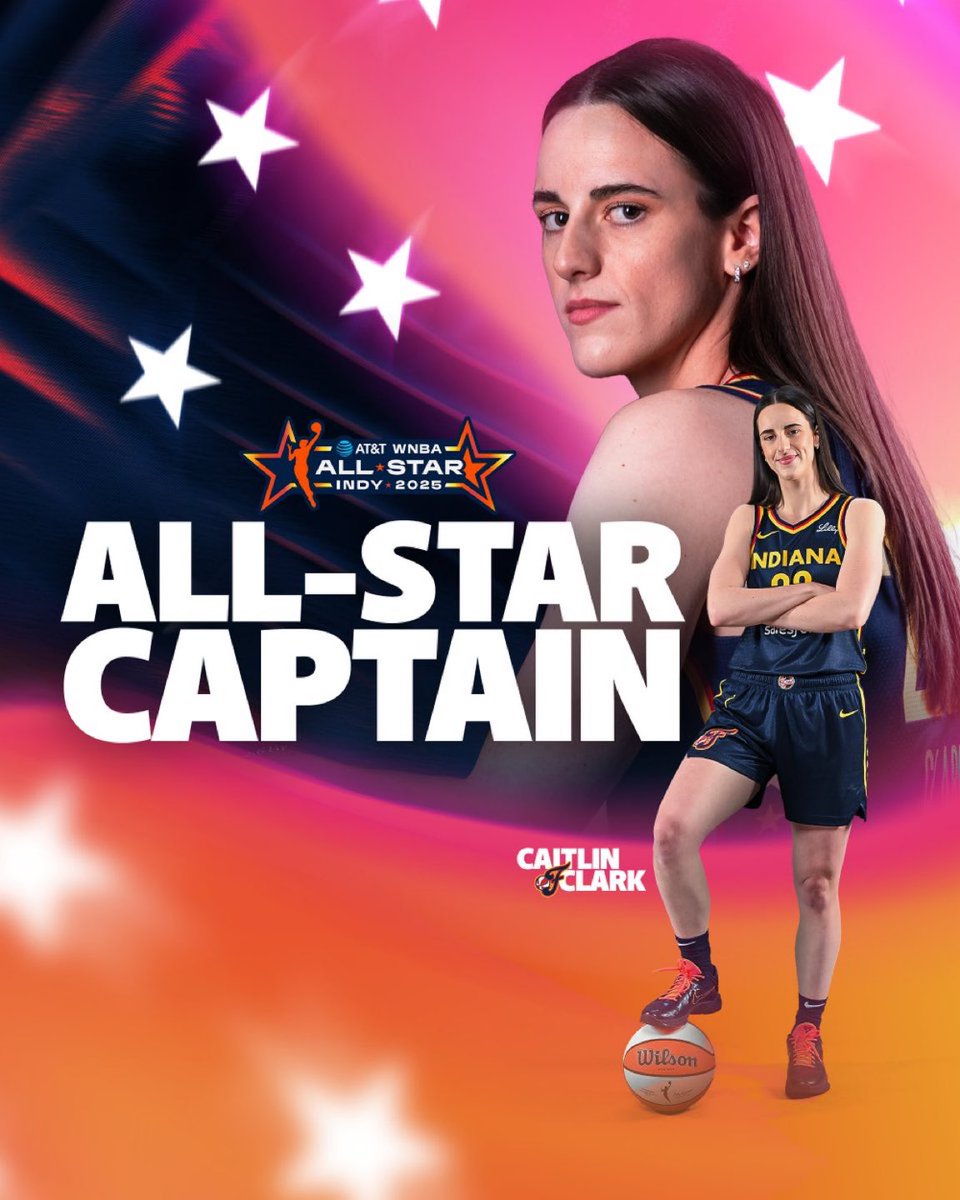 Clark Coverage (@clarkcoverage) on Twitter photo Caitlin Clark is a #WNBAAllStar2025 captain and two-time All-Star.
📸: <a href="/IndianaFever/">Indiana Fever</a> Caitlin Clark is a #WNBAAllStar2025 captain and two-time All-Star.
📸: <a href="/IndianaFever/">Indiana Fever</a>