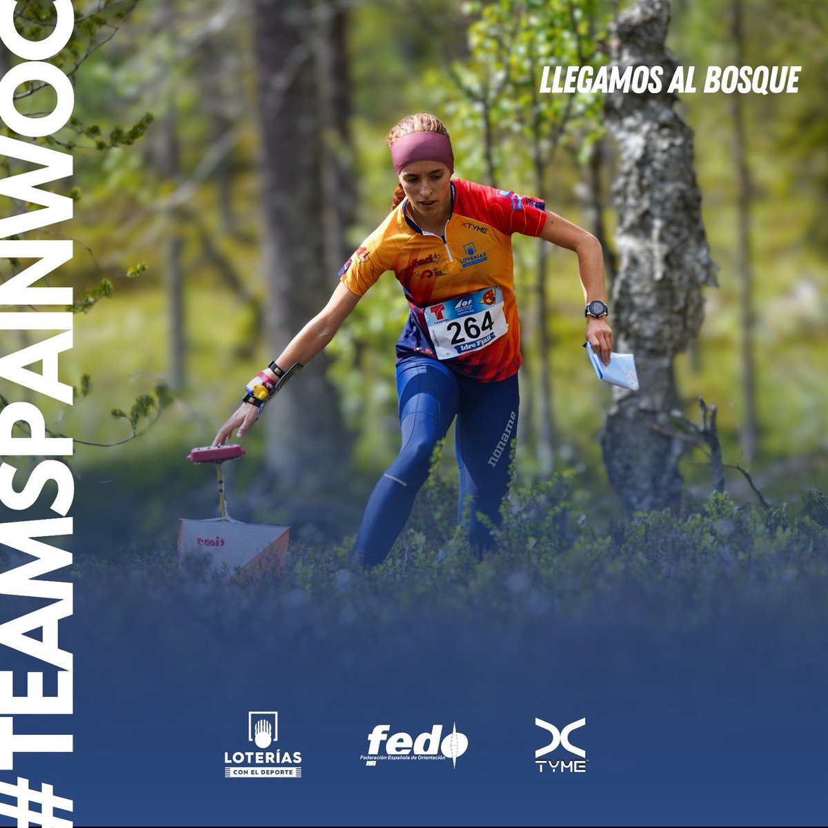 🇫🇮Finlandia | 7-12 de julio | Campeonato del Mundo de O-Pie 2025 | Media + Larga + Relevo 

▪️Este año, nuestro #TeamSpainWOC llega al bosque. 

👉🏼Sigue a nuestra Selección Española Absoluta de O-Pie en el #WOC2025

🤝🏼Con el apoyo de XTYME y #LoteriasyApuestasdelEstado.