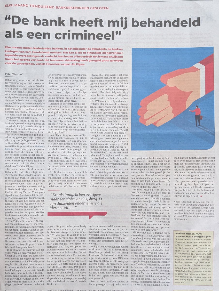 abflipse's tweet image. 'Een preventieve oplossing voor #debanking is volgens Flipse het openen van verschillende bankrekeningen, het liefst in het buitenland. Daardoor ben je niet meer afhankelijk van je eigen bank'