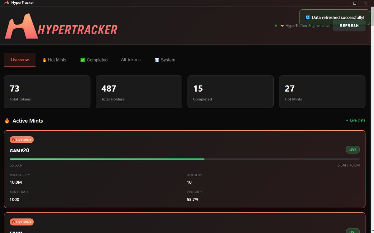 faber mubai |TAP🚰| FOXXI🦊 (@fabermubai) on Twitter photo 🔥 HyperTracker keeps evolving!
Now fetching real-time mint data 🚀
The hypertokens dashboard just got way more powerful.
And guess what? Soon landing as an App3 😎
Stay tuned. #Hypertokens #P2P #Gasless
<a href="/TracNetwork/">Trac Network</a>
📸👇 🔥 HyperTracker keeps evolving!
Now fetching real-time mint data 🚀
The hypertokens dashboard just got way more powerful.
And guess what? Soon landing as an App3 😎
Stay tuned. #Hypertokens #P2P #Gasless
<a href="/TracNetwork/">Trac Network</a>
📸👇