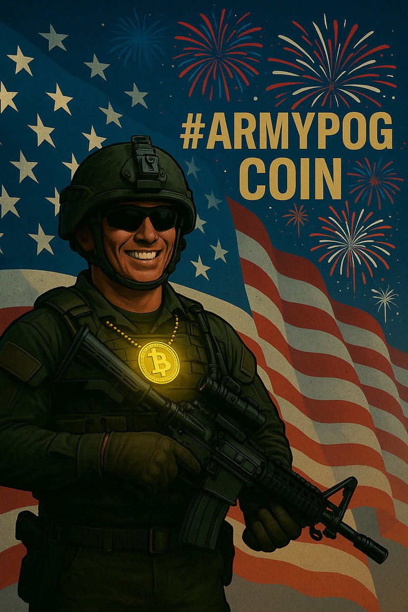 Army_POG_COIN's tweet photo. You bought $DOGE for fun.
You bought $SHIBA for hype.
Now buy $POG to report for duty.
Military-born. Meme-powered. Mission-aligned.
#Solana #ArmyPOG #BarracksBillionaire #SupportTheSupport #Memecoin #Solana #Memecoin1000x #CommunityDriven #X10Coin #Gempad #Crypto #Money https://t.co/p3H3yocDzm
