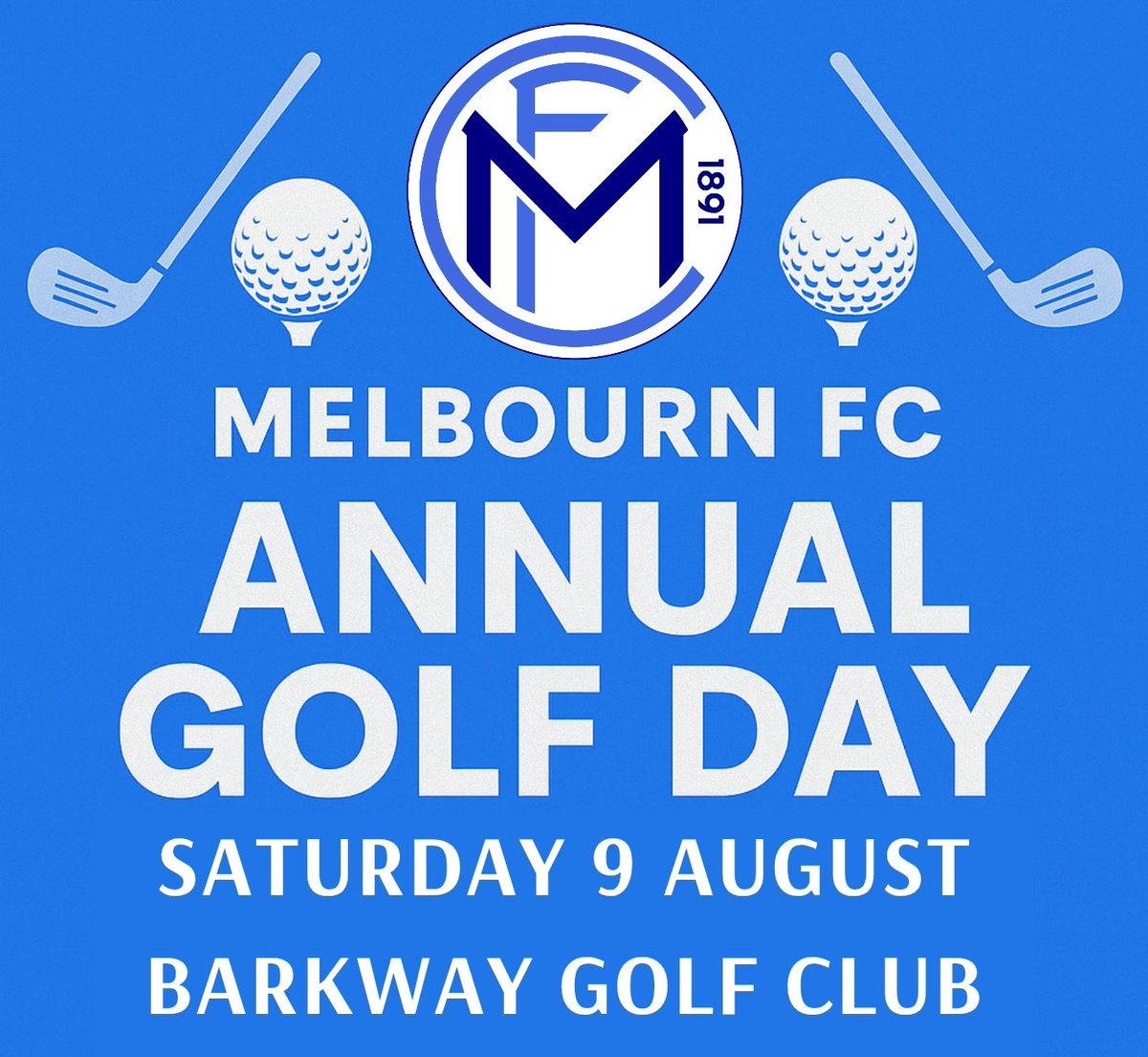 ⛳ Golf Day - Sat 9 August

Open to all - Texas scramble team format

📩 DM us to enter, or pull a team of 4 together!

£45pp | Bacon bap | Drinks buggy | Prizes

Hole sponsor (£20) &amp; headline sponsor spots still open

#MelbournFC #GolfDay2025 #GrassrootsEvents