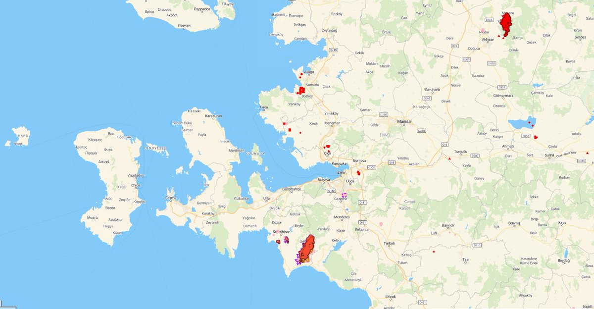 🔥🌳 #İzmir’deki yangınlarda #duman yayılımı şimdiden kritik seviyeye ulaştı.

⚠️Eğer 24–30 saat içinde #kontrol sağlanmazsa, #rüzgar hızı nispeten azalsa bile meteorolojik koşullar çevre iller için özellikle hava kalitesi açısından maalesef ciddi bir #risk oluşturmaya