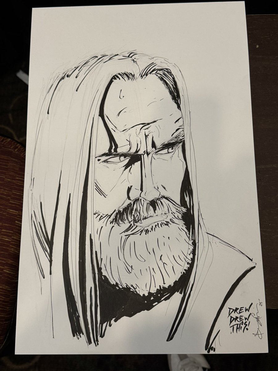 DrewDrewThis1's tweet image. It’s been a fun weekend working on commissions and quick sketches for some of the celebs here at Crypticon! Check out this @choptopmoseley I whipped up real quick this afternoon!

#crypticon #comicartist #horrorcon #billmoseley #illustration @crypticonkc