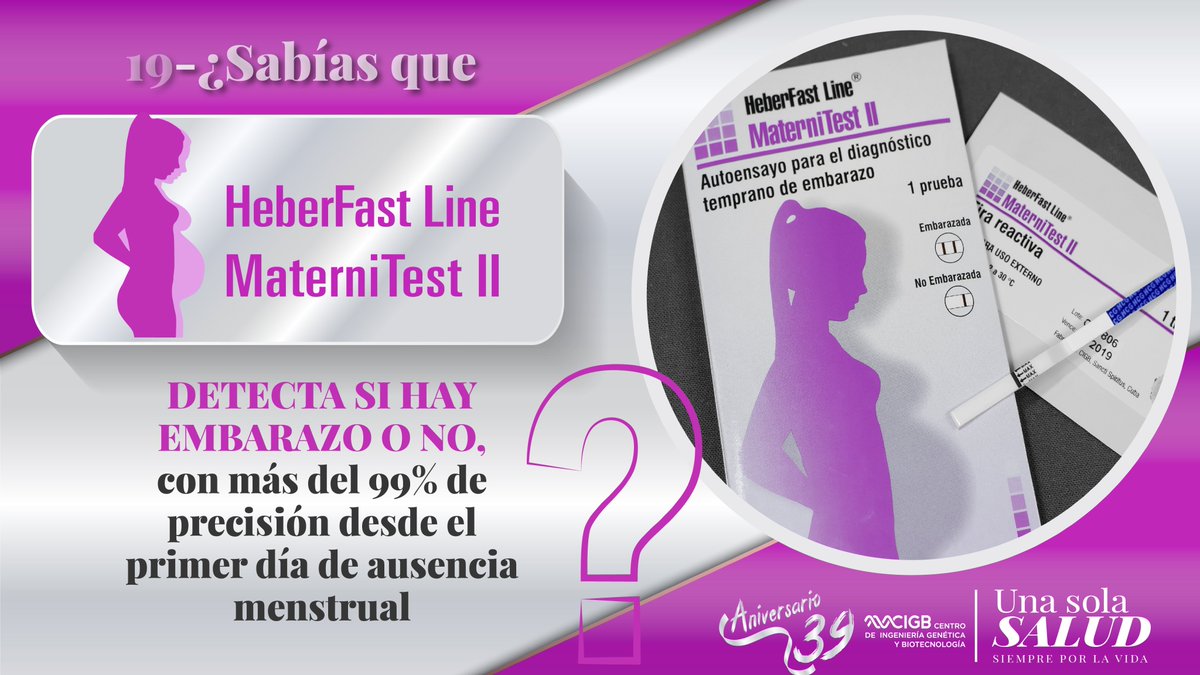 #CIGB39aniversario | ¿Sabías que #Cuba produce sus propias pruebas de diagnóstico rápido para diversas condiciones médicas, incluyendo el #embarazo?

Siga el hilo 🧵👇