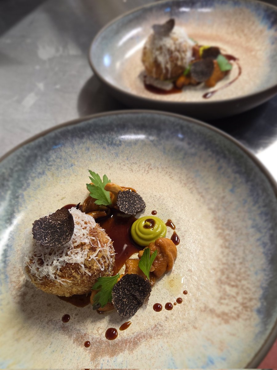 Moor of Rannoch Restaurant & Rooms (@moorofrannoch) on Twitter photo On the menu tonight...
Duck & beetroot bolognese fritter
Pickled Girolles, Parsley
Corra Linn, Black Truffle
<a href="/StBridesPoultry/">St Brides Poultry</a>
<a href="/ErringtonCheese/">Selina Cairns</a> On the menu tonight...
Duck & beetroot bolognese fritter
Pickled Girolles, Parsley
Corra Linn, Black Truffle
<a href="/StBridesPoultry/">St Brides Poultry</a>
<a href="/ErringtonCheese/">Selina Cairns</a>