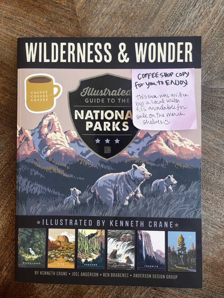RenBrabenec's tweet image. Spotted in the wild: The coffee table book I co-authored with Anderson Design Group and Kenneth Crane Illustration & Design on a coffee table, in my favorite coffee shop, Turnbull Provisions.
Life is good!
andersondesigngroupstore.com/collections/bo…