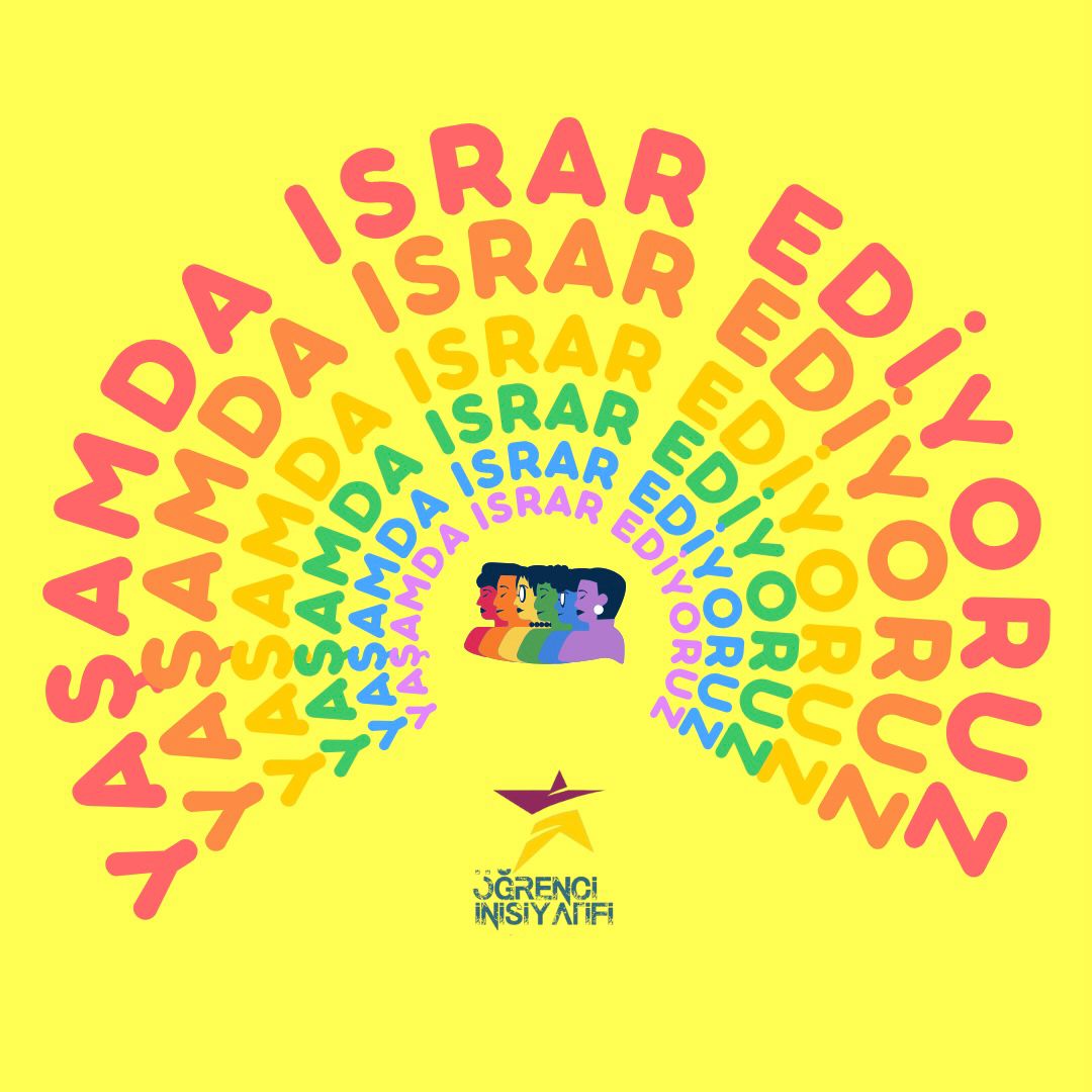 OgrenciIletisim's tweet photo. Onur Yürüyüşü Yasaklanamaz! 🏳️‍🌈
Yürümek de varolmak da anayasal hakkımız!
Dayanışmamız Ve Onurumuz Sizin Nefretinizden Büyüktür!
#Pride2025 https://t.co/F1PZDP7qOF