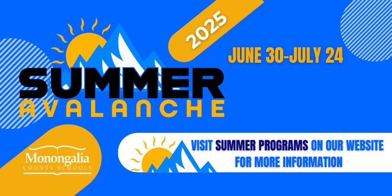 ☀️⛰️Summer Avalanche (Session 1 ) starts Monday, June 30!   Check the MCS website for schedules, transportation, menus and more! boe.mono.k12.wv.us/page/summer-pr…