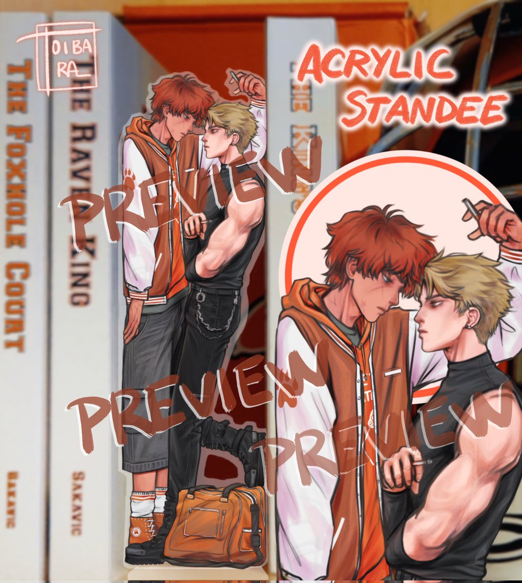 Toibara's tweet image. 🚨 Shop Update Incoming! 🚨
The new preorder standee from AFTG is almost here! 🦊✨
It’s designed to fit between your books, perfect for decorating your shelf with squeezed Andreil 🫰
The shop will close TONIGHT and reopen Tuesday (7/02) with this and more! #AFTG #andreil (+)
