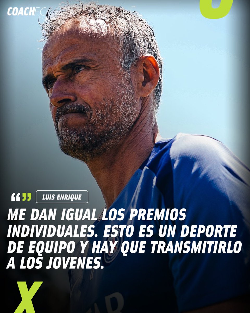 ▪️ Luis Enrique: “Me dan igual los premios individuales. Esto es un deporte de equipo y hay que transmitirlo a los jóvenes”

#luisenrique | #psg | #parissaintgermain | #futbol | #futbolbase