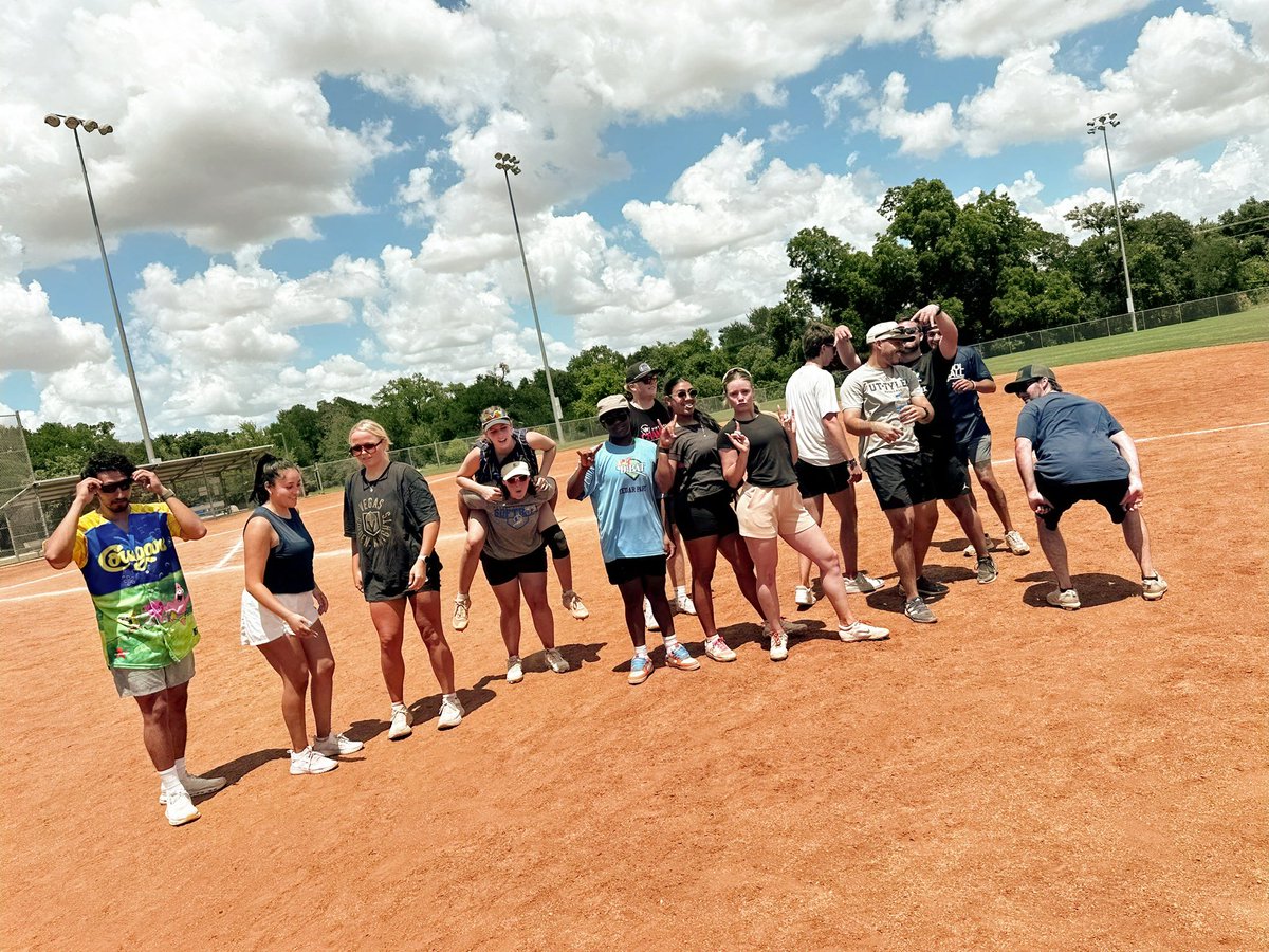 If you're instructor is sore tomorrow, now you know why... 🥎 #staffslowpitchgame