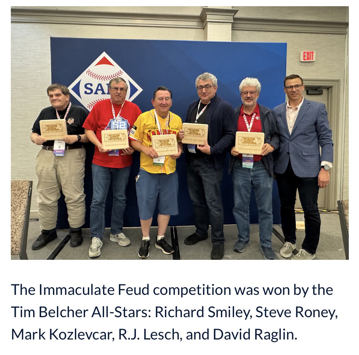 Congratulations to the winners of Immaculate Feud at #SABR53, including Chicago’s very own Richard Smiley!
