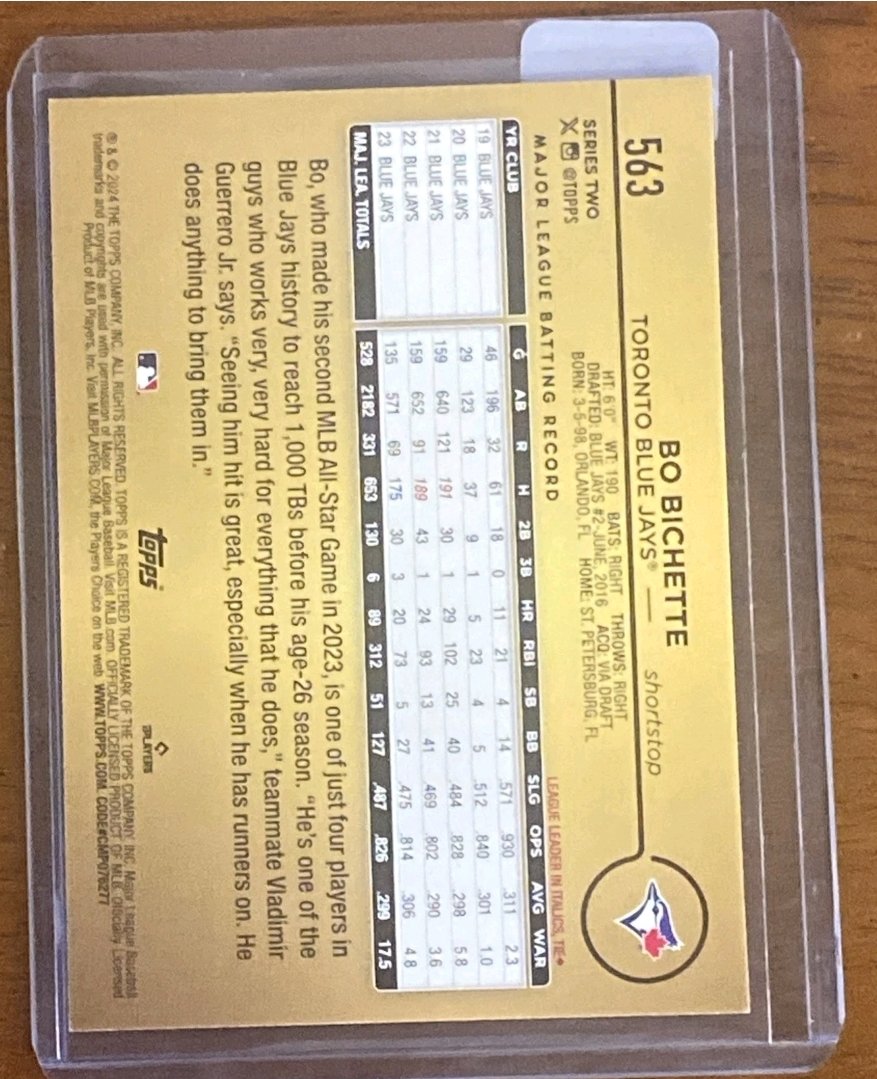 Added the missing Bo Bichette Golden Mirror to my PC. Now I have all 3! <a href="/CardPurchaser/">Card Purchaser</a> <a href="/CardsCottage/">CottageCountryCards</a> <a href="/zesty_mate/">Sarah Garrett</a>