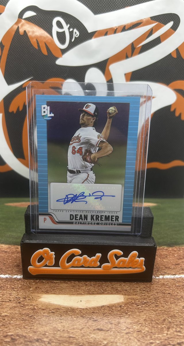 Orioles win!!! Like retweet and follow! I’ll select one lucky winner to receive this Dean Kremer Auto tomorrow night during the game! #Birdland