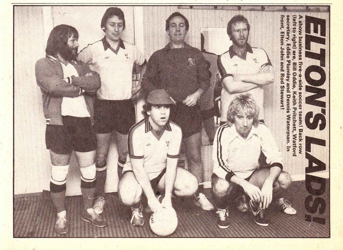 ScotsFootyCards's tweet photo. Elton's Lads! #EltonJohn #RodStewart #DennisWaterman #BillOddie #KeithPritchett #EddiePlumley #RoyOfTheRovers 1979-01-20 https://t.co/uwNAp7NqoW