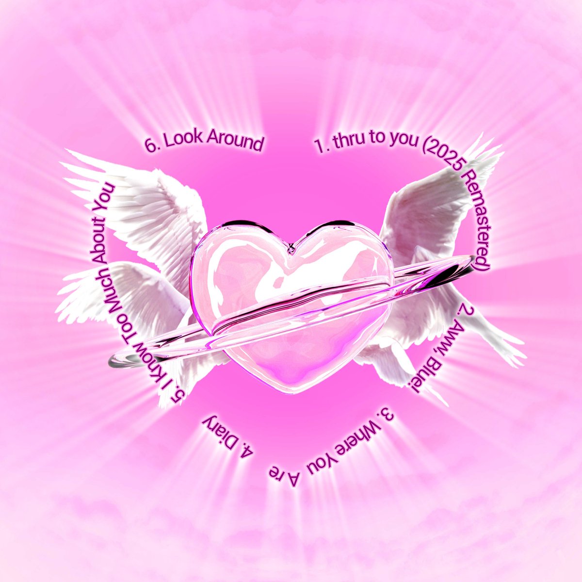 The tracklist! 🩷🪽

All the artwork by me! (Photoshop + Blender + Clip Studio Paint)