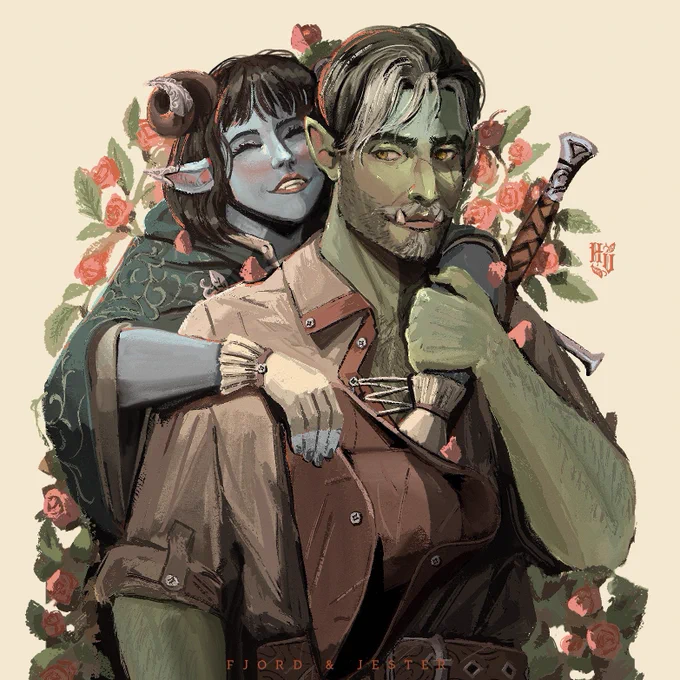 Jester &amp; Fjord - #CriticalRoleArt #fjorester