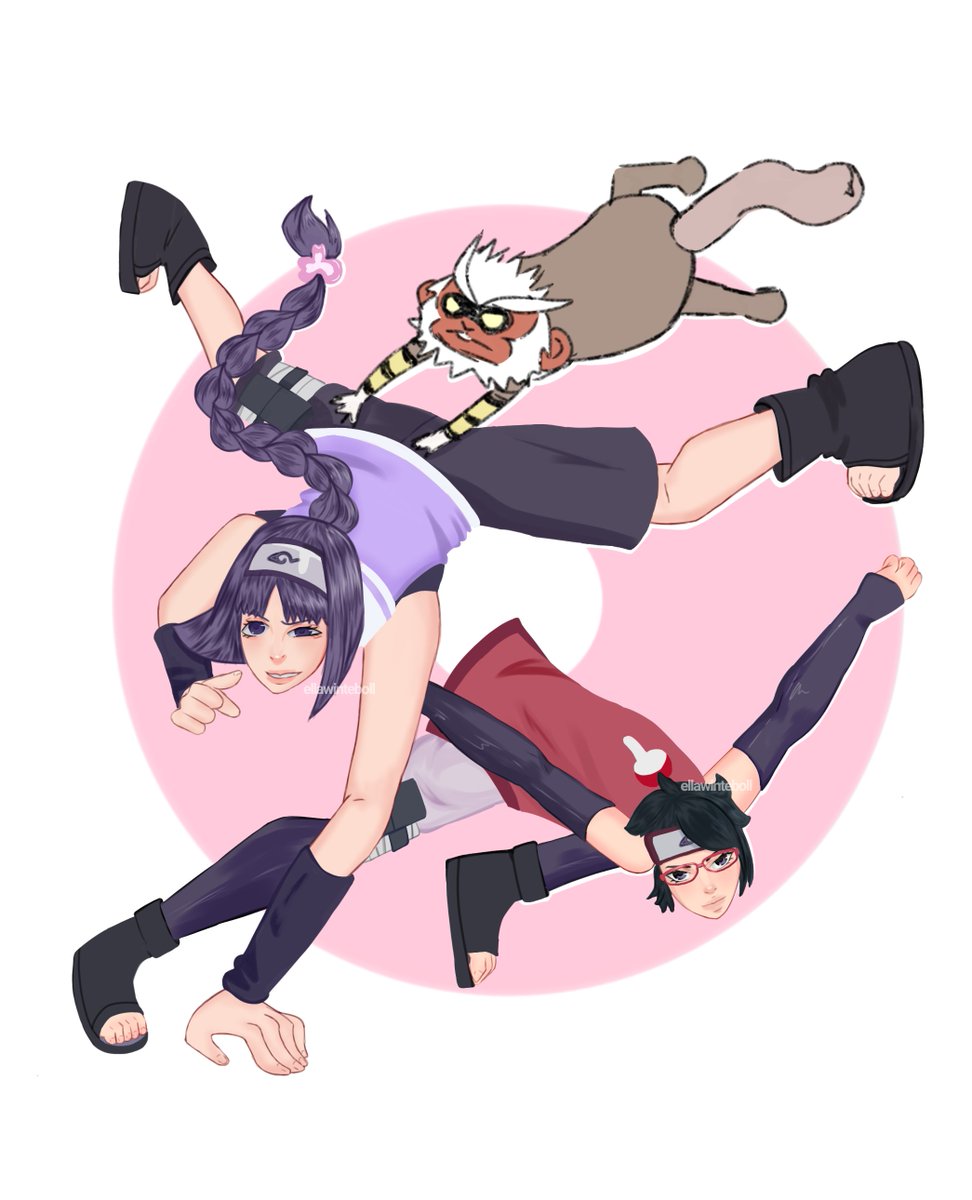 Inspired by a Naruto and Kiba chapter cover :)

#sumirekakei #saradauchiha  #sarasumi