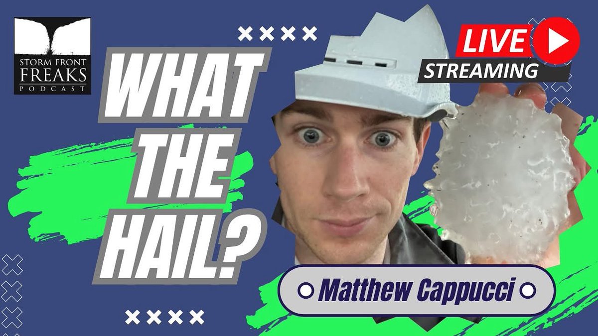 ladypilot70's tweet image. Heads up...
WHAT THE HAIL?  We’ve got a podcast LIVE on Monday 6/30 @ 9pmET/8pmCT with the one-and-only Matthew Cappucci!  We can’t wait for you to join us at YouTube.com/stormfrontfrea…
#stormchaser #meteorologist