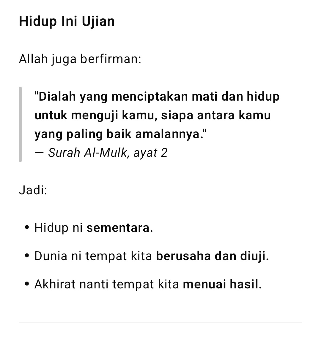 norazambudin's tweet photo. Soalan:
Apa tujuan kehidupan kita?

Jawapan: https://t.co/IDFntDNjzQ