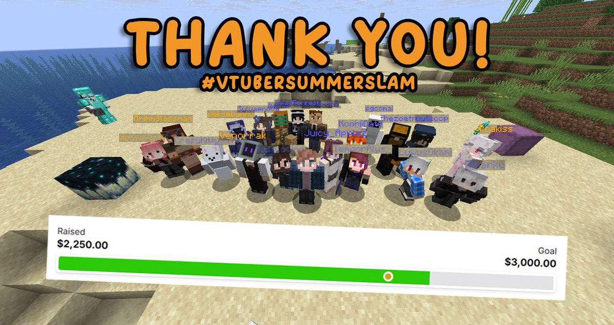 Thank you to everyone that helped us raise over $2,000 for <a href="/GamersOutreach/">Gamers Outreach</a>'s Vtuber Summer Slam. That's Insane!!!🧡

And to all that attended the event this year, thank you for once again making this such a memorable experience!

#VTuberSummerSlam