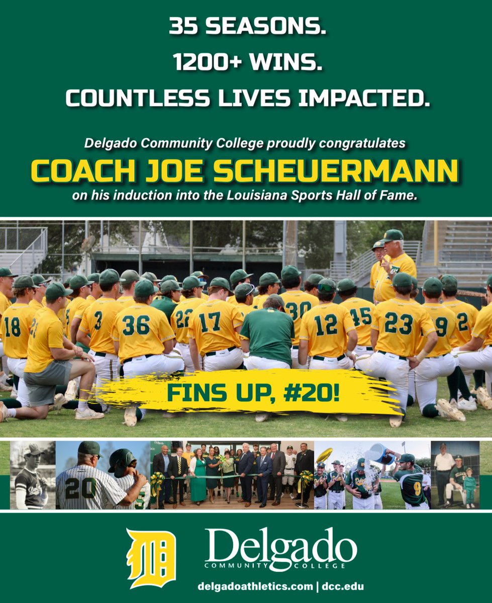 Congratulations to Coach Joe Scheuermann on his induction into the Louisiana Sports Hall of Fame!

Watch his full induction here: youtu.be/NxkvMp_7yxM?fe…