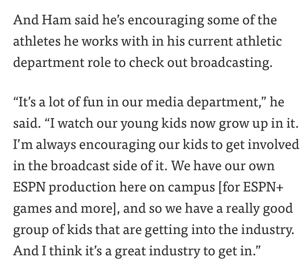 Whitney Haworth (@whitneyhaworth) on Twitter photo Can confirm 🎤
Tracy Ham is a huge asset to <a href="/GSAthletics/">Georgia Southern Athletics</a>! The opportunity to pick his brain daily on all things football and college athletics is something I don’t take for granted — makes me better on the sideline and beyond. Can confirm 🎤
Tracy Ham is a huge asset to <a href="/GSAthletics/">Georgia Southern Athletics</a>! The opportunity to pick his brain daily on all things football and college athletics is something I don’t take for granted — makes me better on the sideline and beyond.