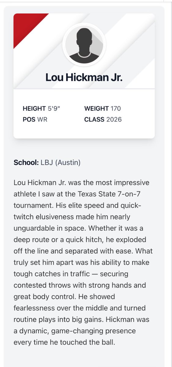 LouHickman04's tweet image. Thank you @PrepRedzoneTX and @RayRecruiting for the article from @Texas7on7. Had a great run in college station for state 7on7 and plan on grinding a lot more in the offseason as my senior season comes to the start 💯🍿!!
#GrindSzn
@joe_rauls
@IAMRODG
@LBJSports
@CoachN_Sanchez