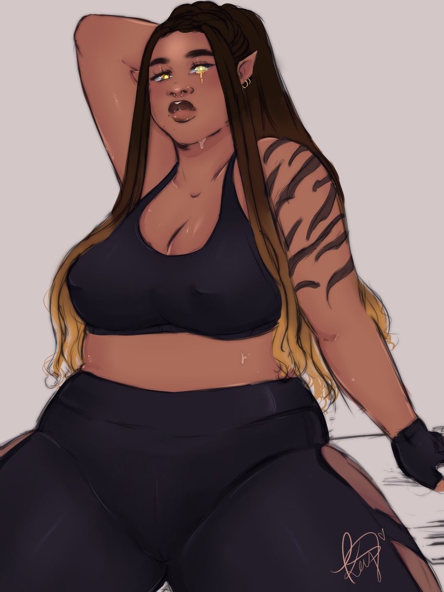 Lil warm up doodle before I work on some new stuff for the evening 🤭