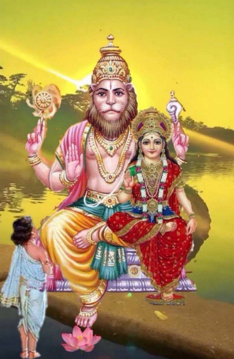 I surrender to Lord Narasimha, who is the supreme refuge🙏