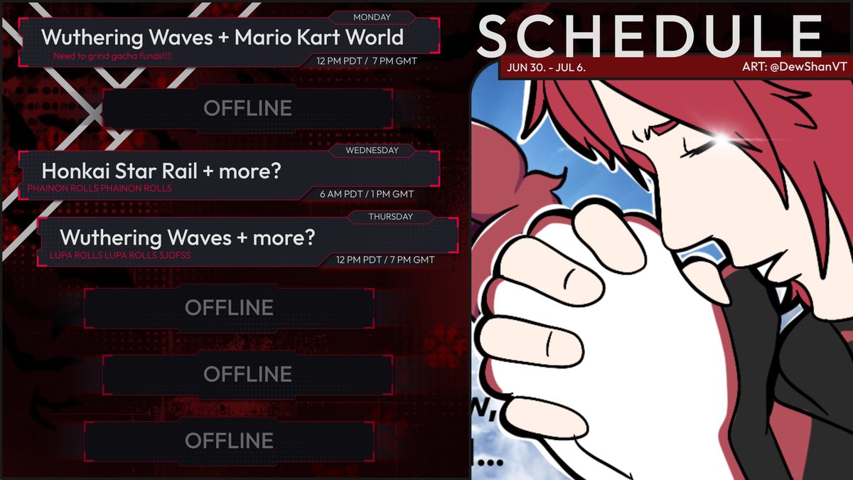 Hiya Dewgs! This week, my gachas has TWO characters I've been saving up for, so this week will be gacha piled! We'll grind for some more funds for Lupa on Monday, then pray luck is on my side on Wednesday and Thursday. There might be some card openings this week too maybe...? 👀