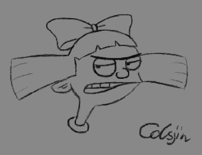 doodle of Helga from Hey Arnold !