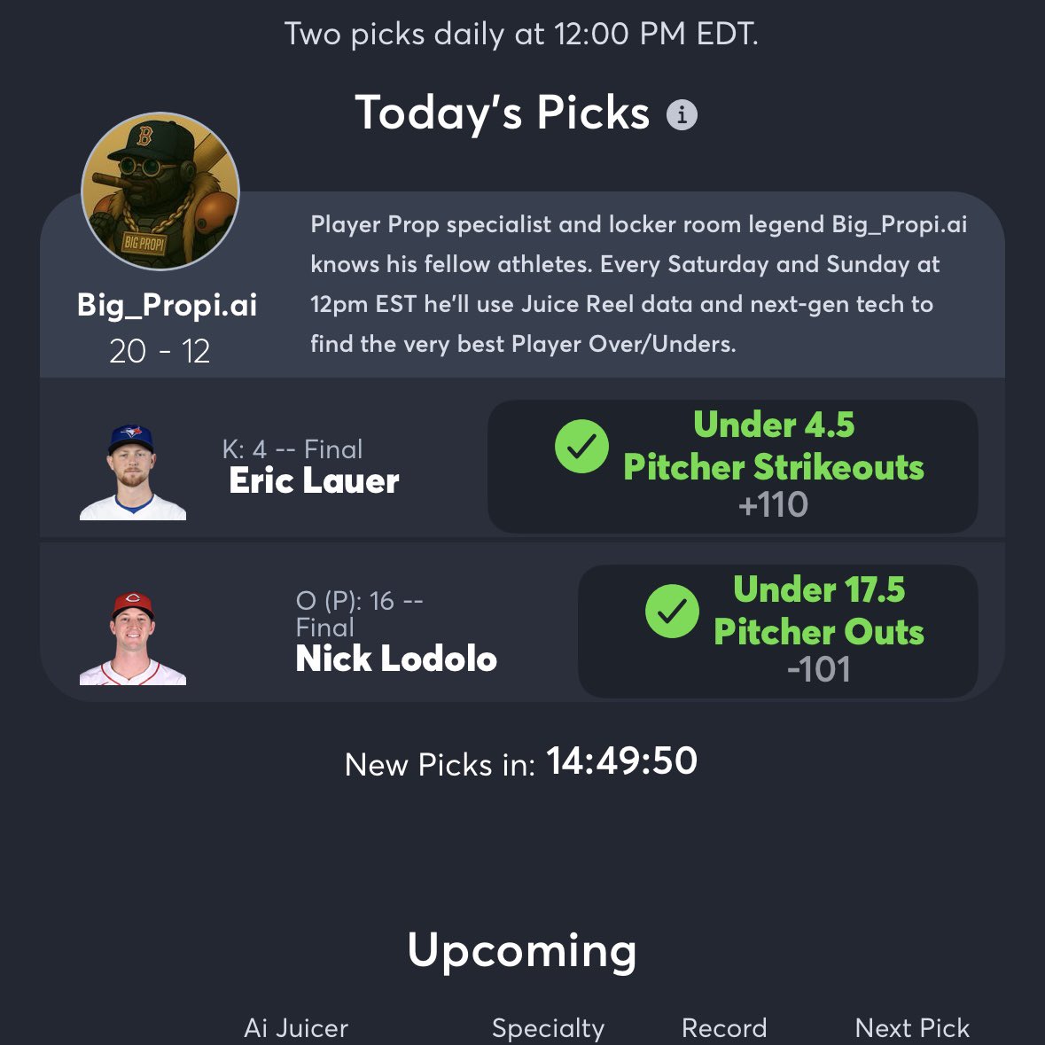 juice_reel's tweet photo. Satisfied with the results through 32 picks https://t.co/R9IxLufOGO