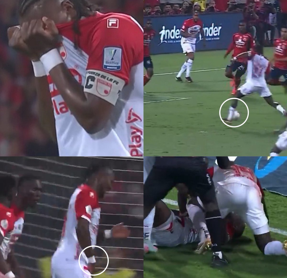 Juezcentral's tweet image. Locura total lo que acaba de ocurrir en la final del fútbol colombiano. Medellín y Santa Fe empatan 1-1. 

Hugol Rodallega llora porque se tiene que retirar lesionado. El cambio se retrasa y justo en la siguiente jugada, él la inicia y en el área anota el gol de la victoria.

Se…