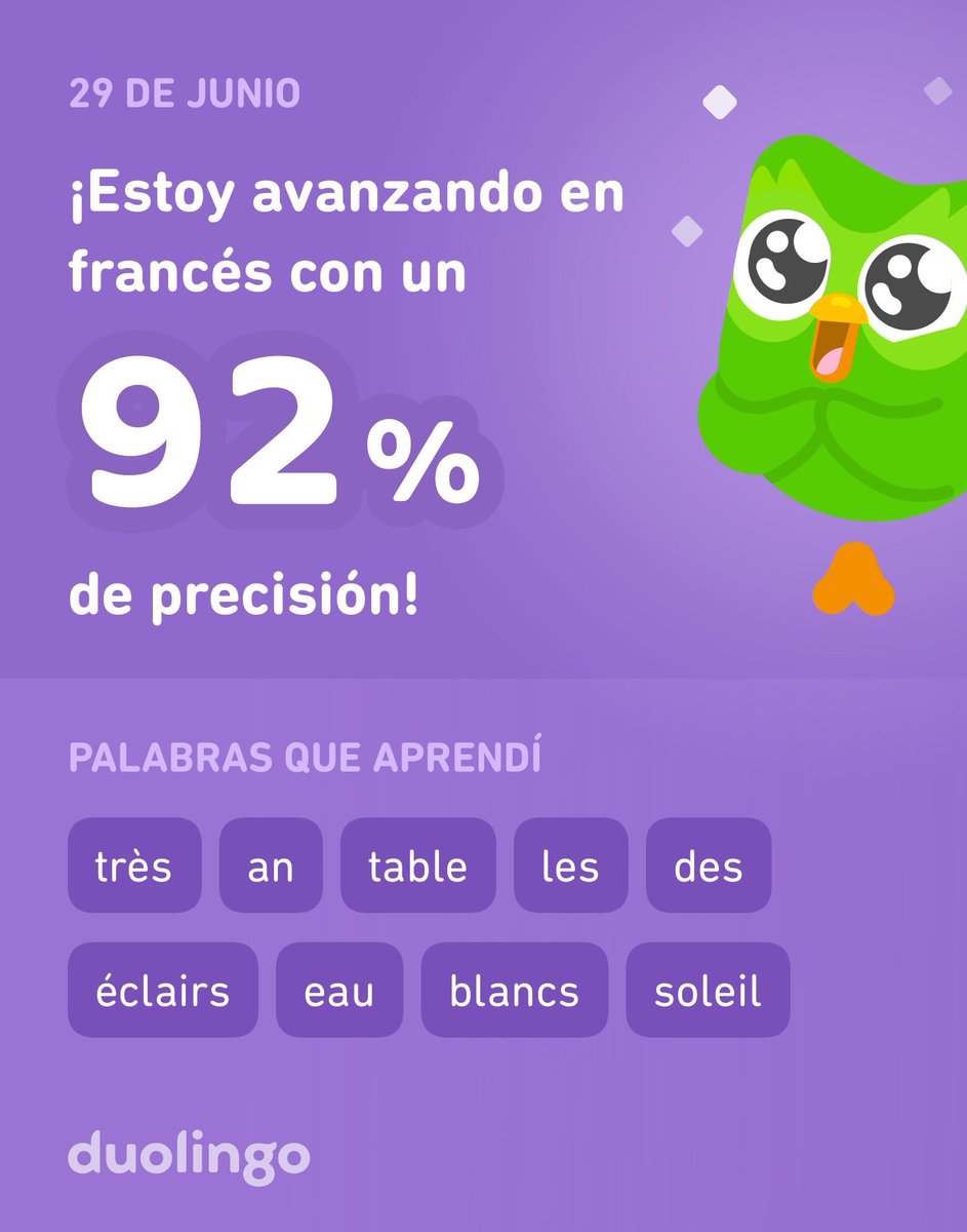 alexx_bar's tweet image. ¡Estoy aprendiendo francés en Duolingo! Es gratis, divertido y efectivo.