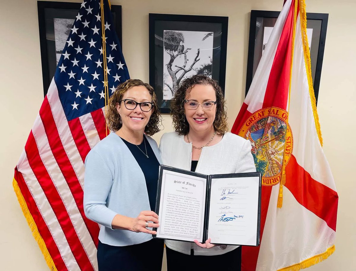 Patti Sullivan (@pattisullivanfl) on Twitter photo Four years ago TODAY, <a href="/GovRonDeSantis/">Ron DeSantis</a> put the finishing touch on the Florida Parents’ Bill of Rights, with a signing ceremony.
What a day! Still so grateful!
<a href="/ErinGrall/">Erin Grall</a> Four years ago TODAY, <a href="/GovRonDeSantis/">Ron DeSantis</a> put the finishing touch on the Florida Parents’ Bill of Rights, with a signing ceremony.
What a day! Still so grateful!
<a href="/ErinGrall/">Erin Grall</a>