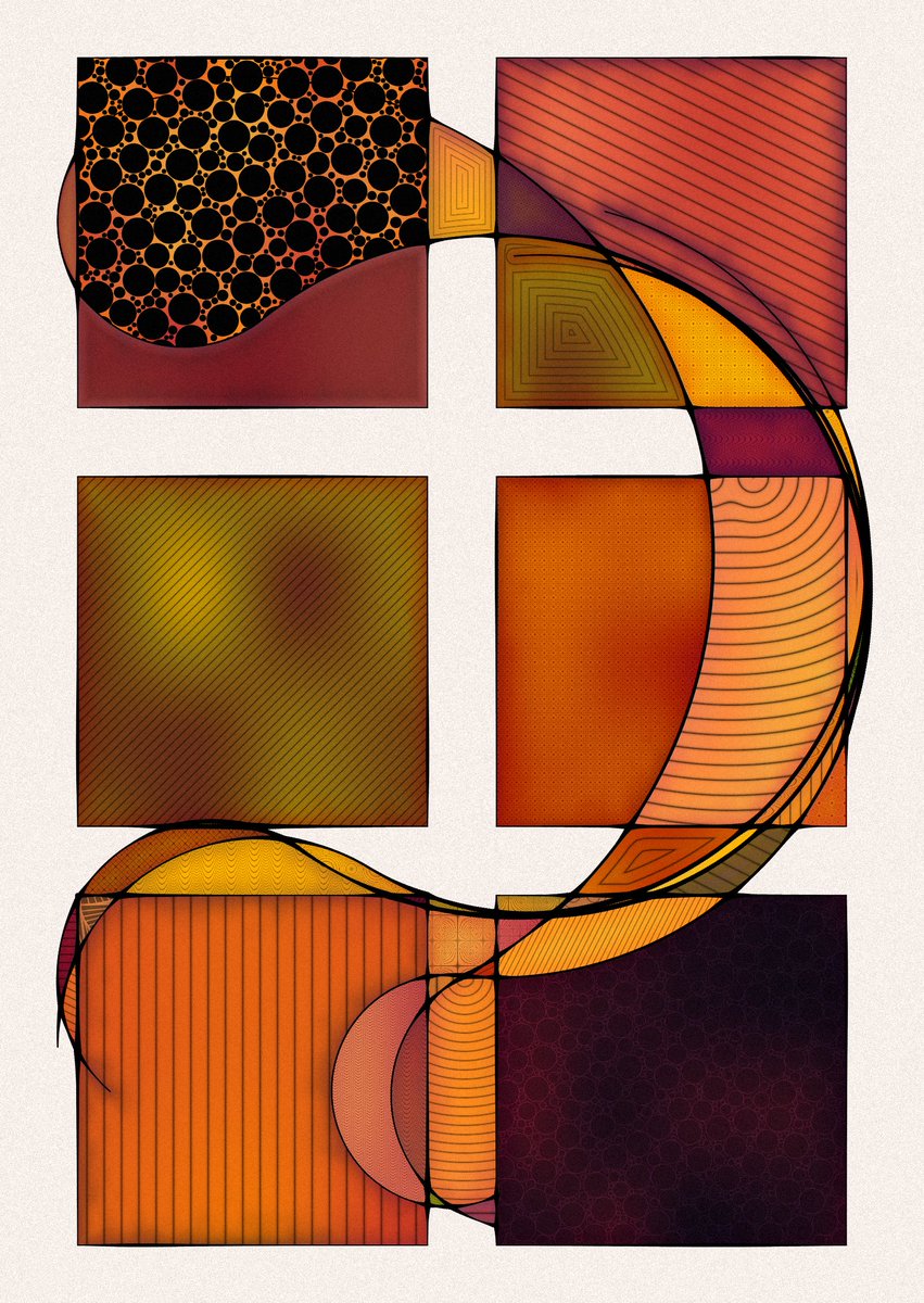 r1b2art's tweet image. A few outputs using a &quot;6 squares&quot; layout.