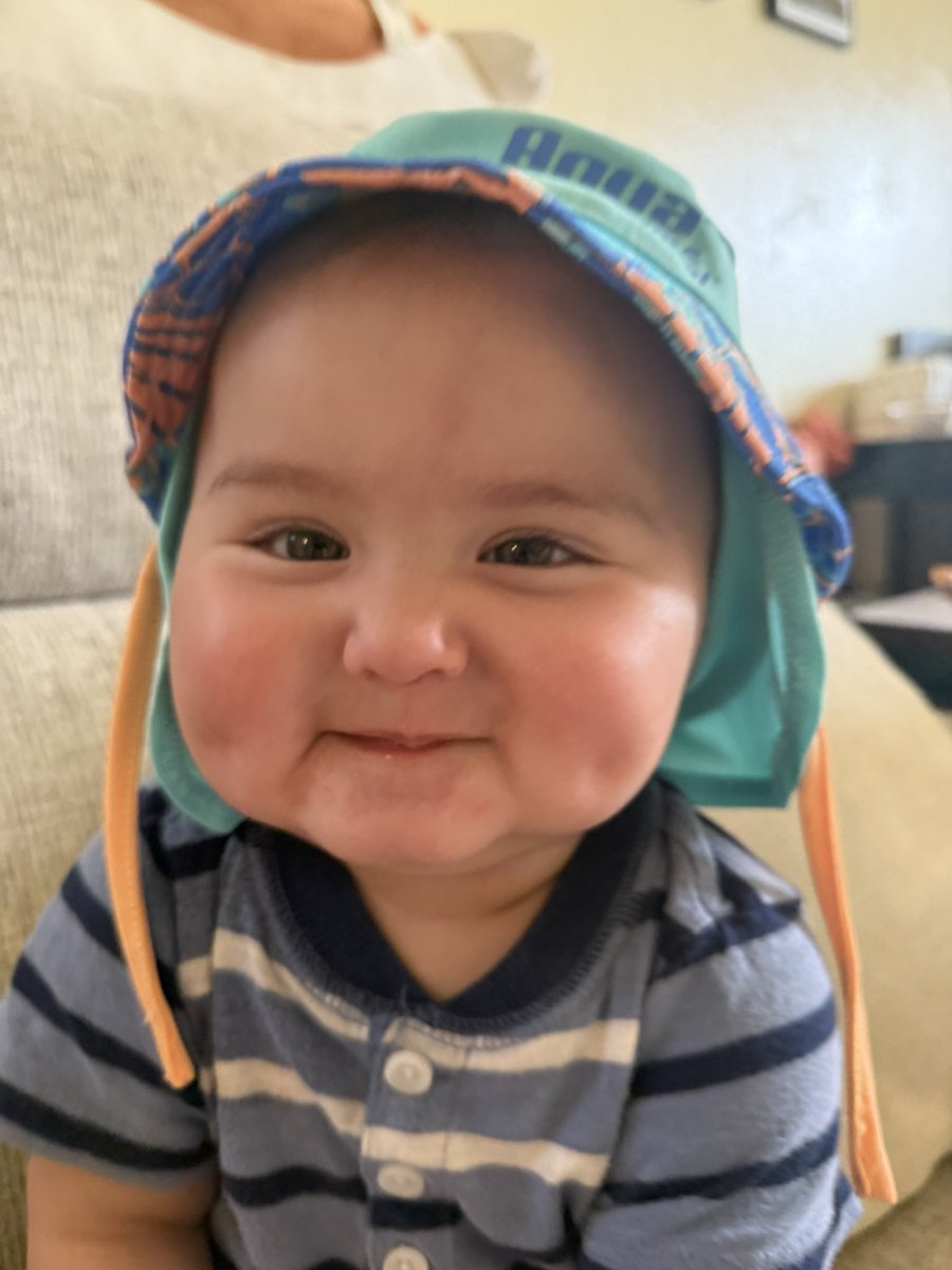 Caffeinated26's tweet photo. How is this cutie pie mine?! Also @RegimentGG Brayden asked for baby jerseys since his parents met in a VC https://t.co/C5MfNpsZLT