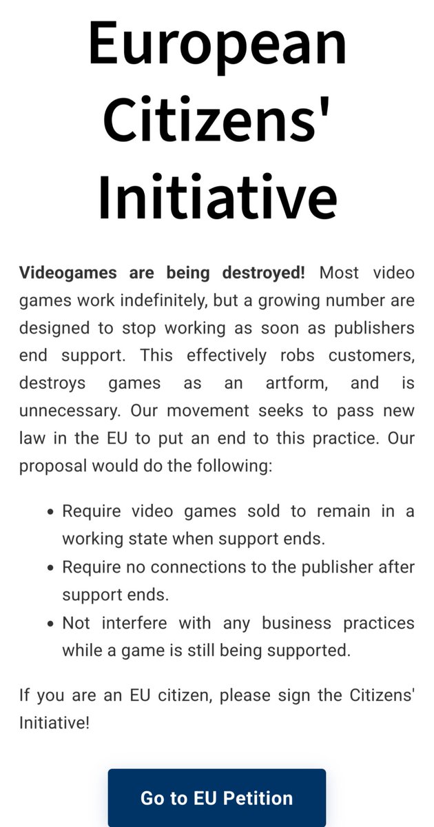 DrTexx's tweet photo. To all the European homies! I'm begging you, please, please support #stopkillinggames. And please, spread the word!

https://t.co/7LMk783bAK https://t.co/2lLygAFru8