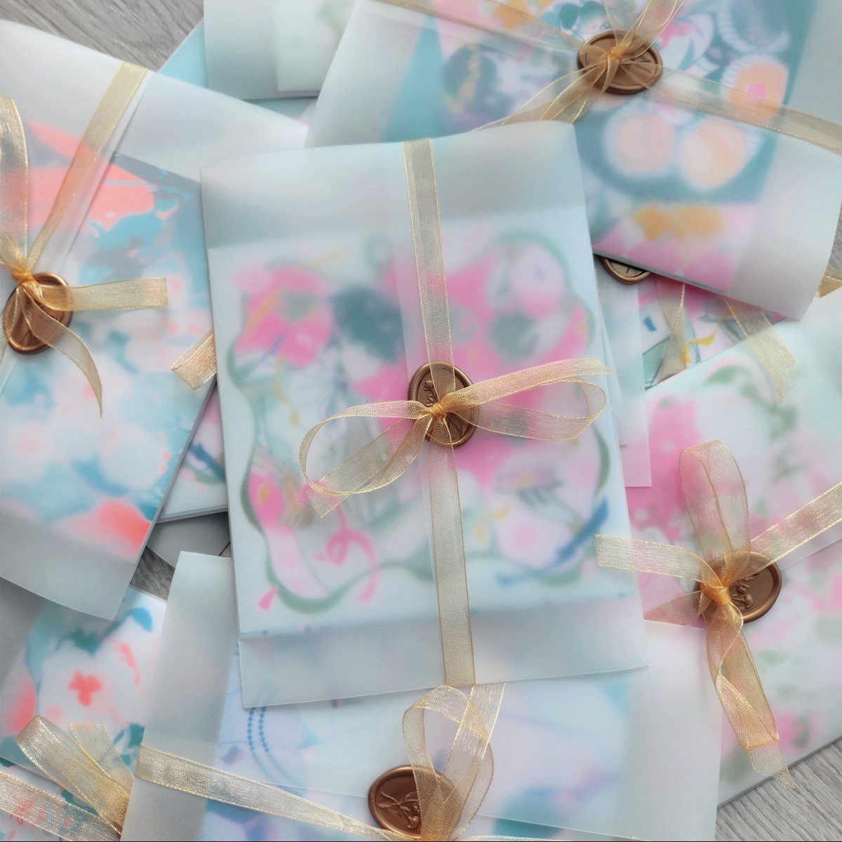 riso print bundle set for the tea time themed hnk stamp rally at AX!! 🤭🫖🎊