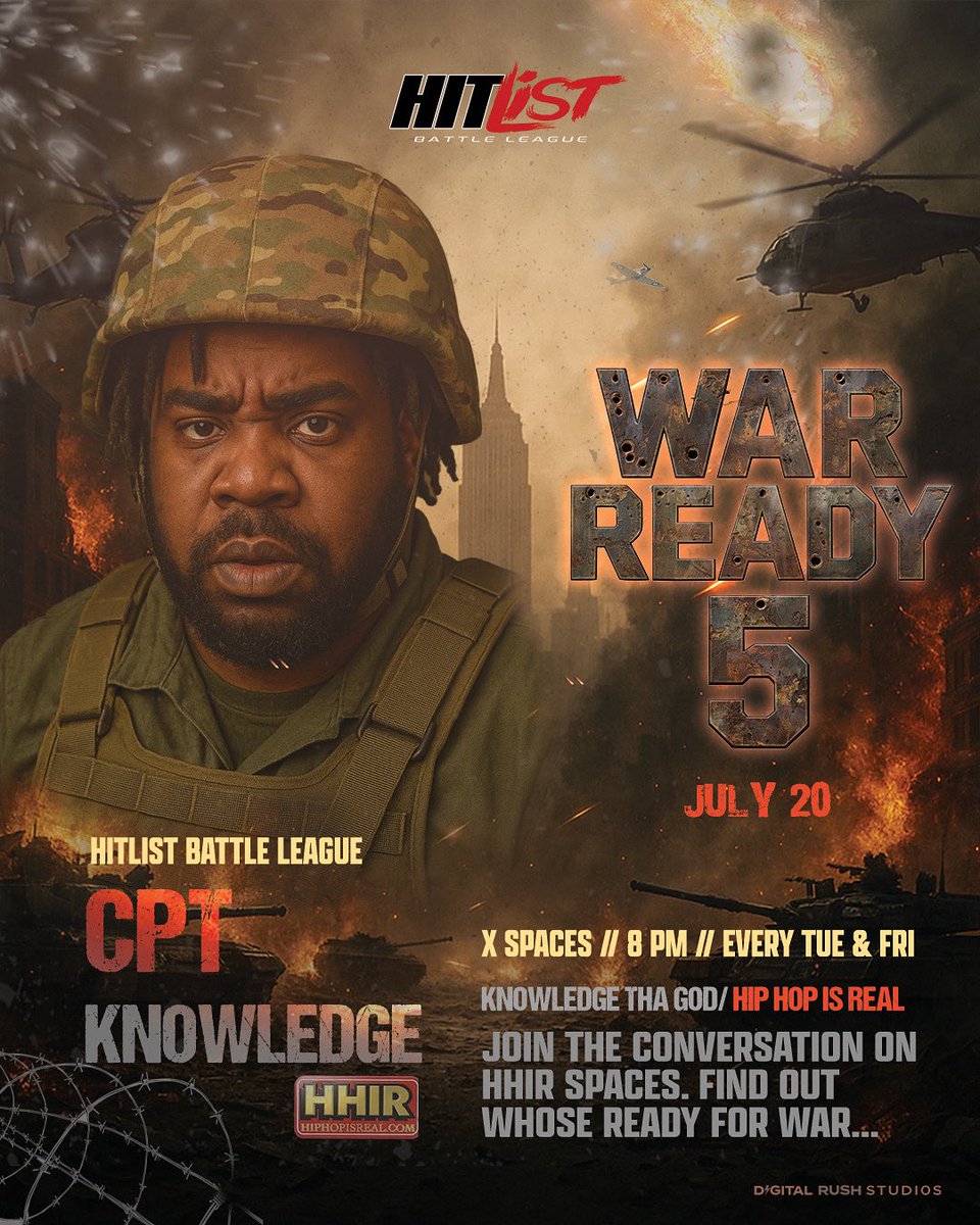 ๐๐๐ ๐น.๐พ.๐ฐ.๐ (@shawnxaviar) on Twitter photo War Ready 5 โDeath by Designโ Hosted by Mike Terra | Faceoffs every Tues + Fri 8PM <a href="/hiphopisrealtv/">hiphopisreal.com</a> <a href="/knowledgethagod/">KnowledgeThaGOD HHIR</a> <a href="/HitlistBL/">Hitlist Battle League</a> War Ready 5 โDeath by Designโ Hosted by Mike Terra | Faceoffs every Tues + Fri 8PM <a href="/hiphopisrealtv/">hiphopisreal.com</a> <a href="/knowledgethagod/">KnowledgeThaGOD HHIR</a> <a href="/HitlistBL/">Hitlist Battle League</a>